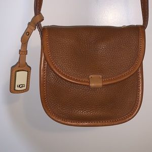 UGG Australia leather saddle bag. Brown